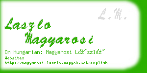 laszlo magyarosi business card